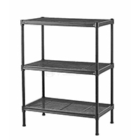 可移動(dòng)黑色拉網(wǎng)置物架 落地鐵藝收納架 金屬家居儲(chǔ)物架 簡(jiǎn)易家用架子 帶輪子