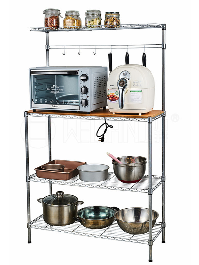 落地金屬微波爐多層置物架 落地金屬微波爐多層置物架