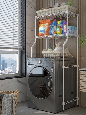 衛生間洗衣機金屬收納置物架