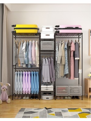 簡易衣服柜衣帽間衣櫥架布藝掛衣架 簡易衣服柜衣帽間衣櫥架布藝掛衣架