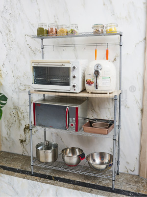 落地金屬微波爐多層置物架 落地金屬微波爐多層置物架