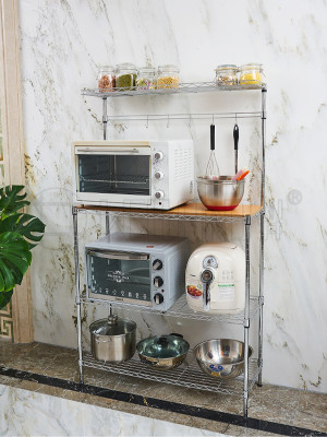 落地金屬微波爐多層置物架 落地金屬微波爐多層置物架