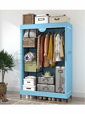 熱銷推薦簡易式衣柜學生布便捷金屬衣櫥架 熱銷推薦簡易式衣柜學生布便捷金屬衣櫥架