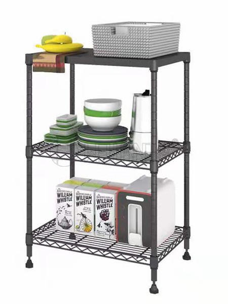 三層黑色噴粉置物架 三層黑色噴粉置物架