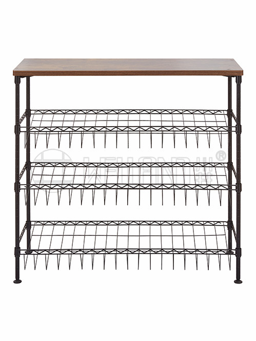 復(fù)古風多層鋼木鞋架 復(fù)古風多層鋼木鞋架