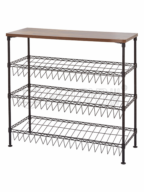 復(fù)古風多層鋼木鞋架 復(fù)古風多層鋼木鞋架