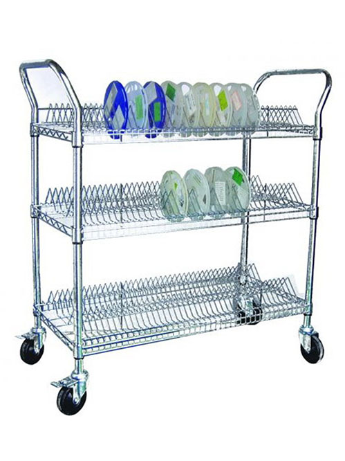 工廠車間防靜電SMT物料鍍鉻推車 工廠車間防靜電SMT物料鍍鉻推車