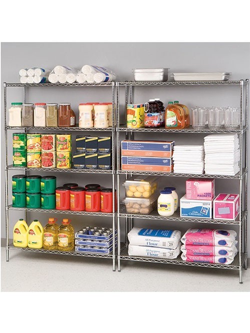 酒店餐廚電鍍鉻線網貨架