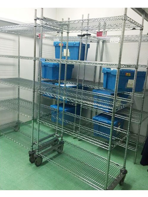 生物工程庫(kù)房實(shí)驗(yàn)室電鍍鉻線網(wǎng)貨架