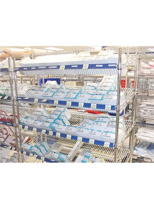 工業斜網藥品存放收納置物架