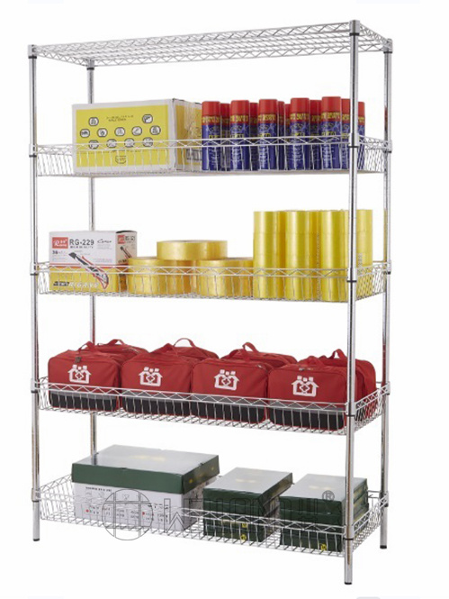 大容量商超辦公車間收納架  物品整理架落地式網籃架