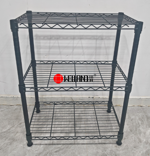 三層烤漆家用線網置物架加強電商包裝簡介