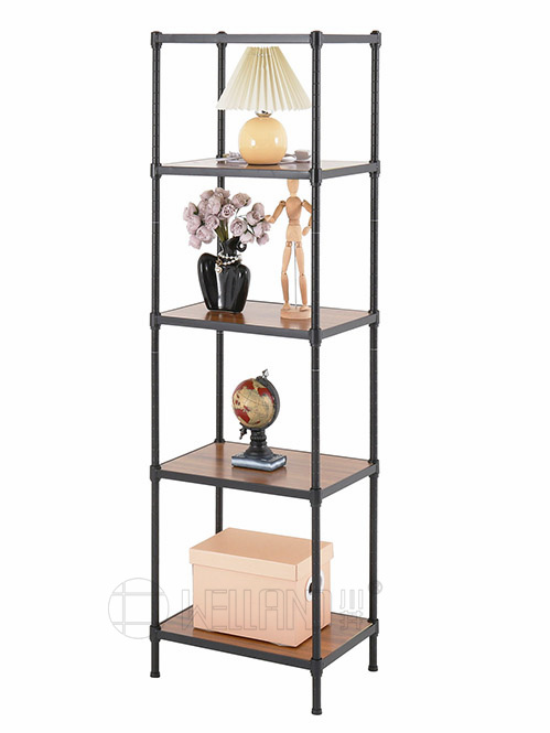 小規格竹纖板層架 川井牌 五層烤漆黑竹纖板層架