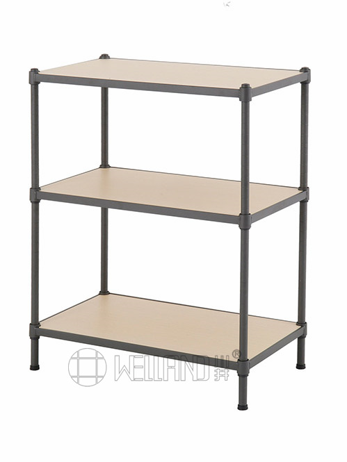 多層竹纖板層架 三層 半光黑竹纖板層架