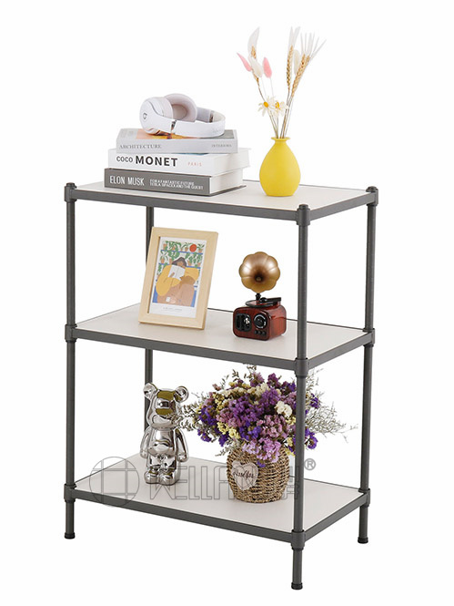 多層竹纖板層架 三層 半光黑竹纖板層架