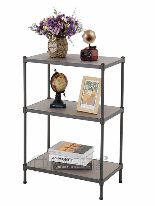 多層竹纖板層架 三層 半光黑竹纖板層架