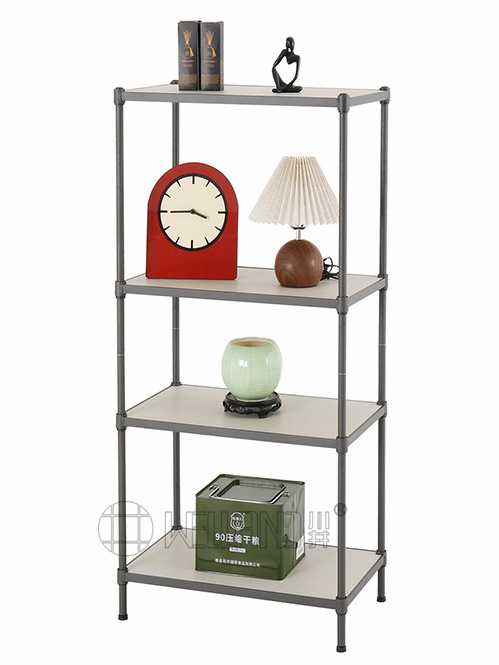 多層竹纖板層架 四層 半光黑竹纖板層架