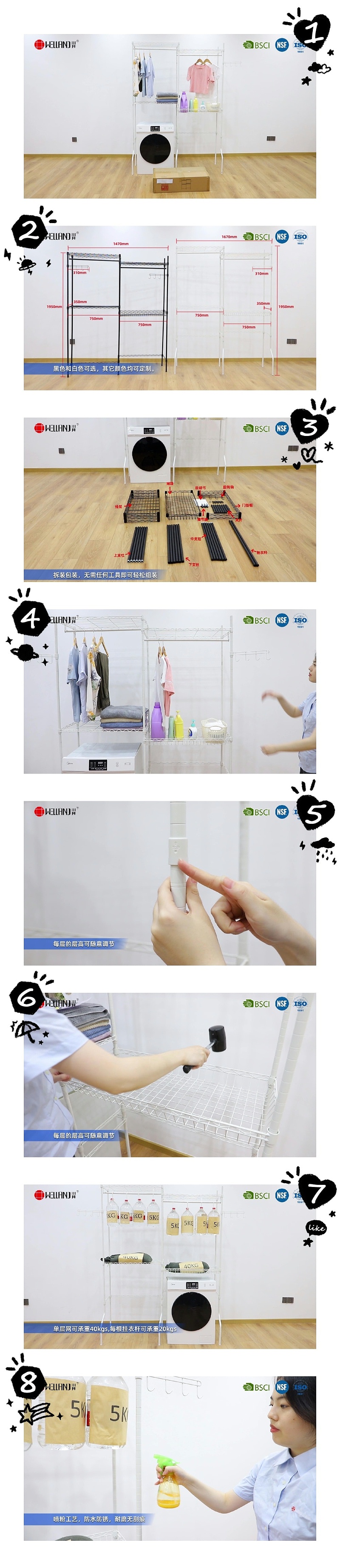 WELLAND多層洗衣機(jī)架置物架：家居空間魔術(shù)師，電商爆款來(lái)襲!