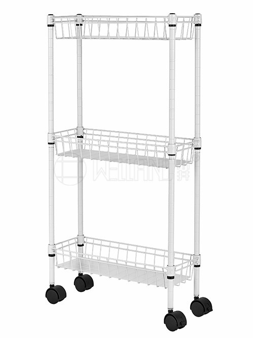多層夾縫置物架網籃小車 多層夾縫置物架網籃小車