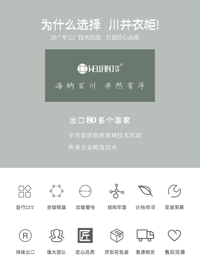 金屬碳鋼線網(wǎng)簡易衣櫥架布衣柜-川井 (1)