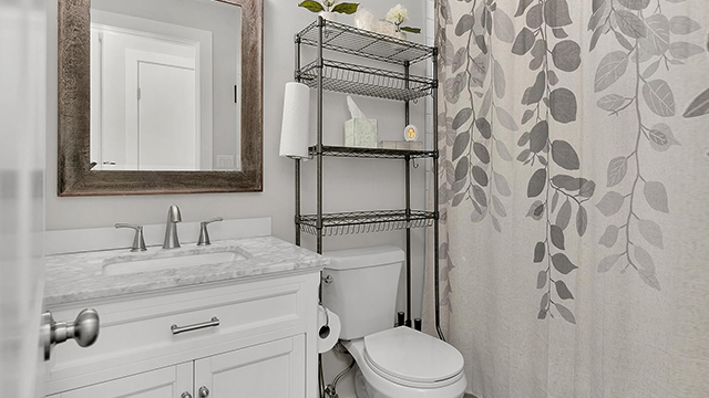 家居收納儲(chǔ)物架,浴室金屬置物架,線(xiàn)網(wǎng)角落轉(zhuǎn)角架,可調(diào)節(jié)層距-川井