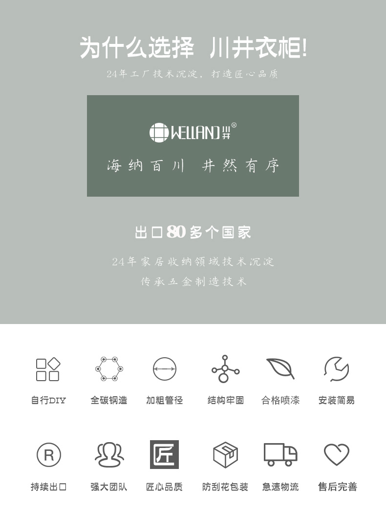 金屬碳鋼線網簡易衣櫥架布衣柜-川井 (1)