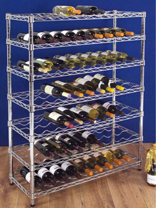 電鍍鉻金屬鋼制多層可調層距紅酒展示架 電鍍鉻金屬鋼制多層可調層距紅酒展示架