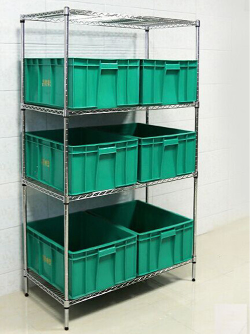 電鍍鉻帶塑料盒子線網置物層架