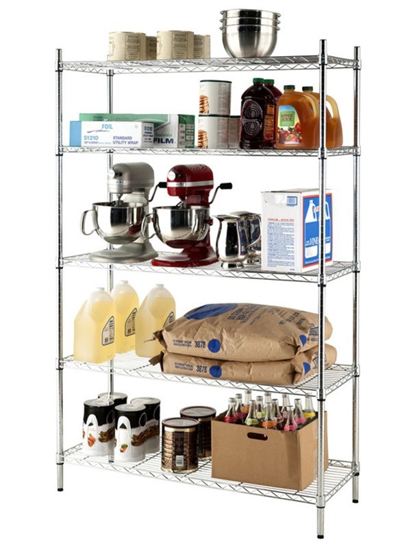 五層電鍍鉻輕型線網(wǎng)置物架 五層電鍍鉻輕型線網(wǎng)置物架