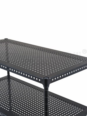 五層烤漆黑蜂窩板式置物架 五層烤漆黑蜂窩板式置物架