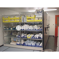 醫院藥房網格移動式貨架_醫院工程項目電鍍鉻線網貨架解決方案（3）