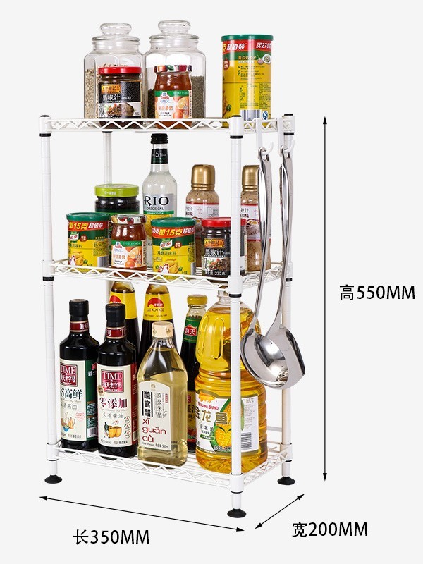 三層廚房調味品置物架 三層廚房調味品置物架