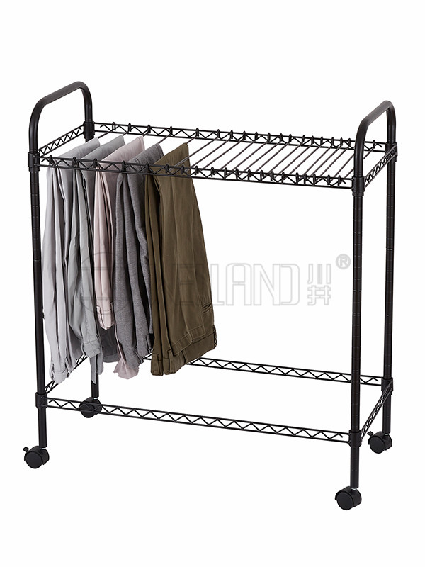 雙層可移動金屬褲子整理架